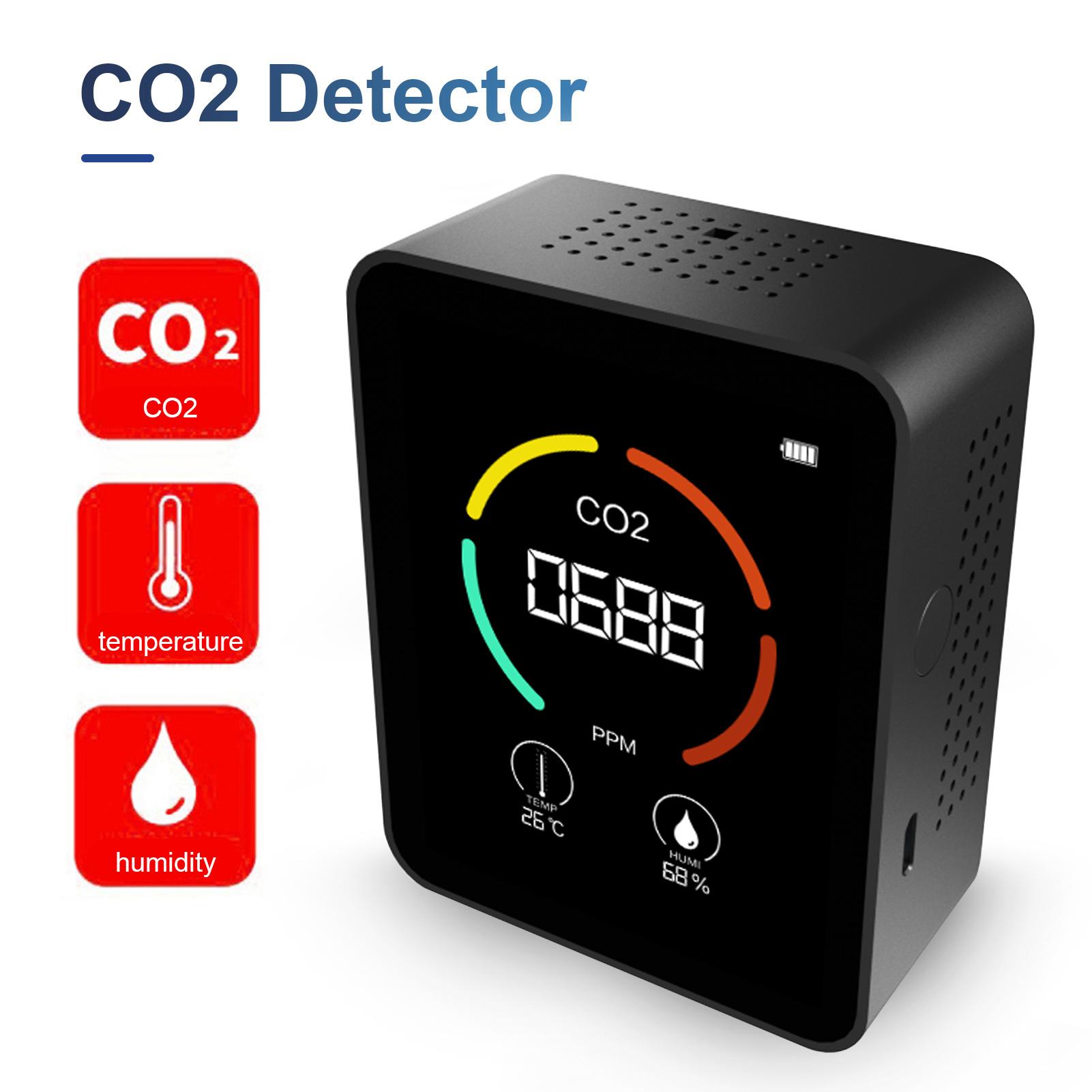 3 in 1 Carbon Dioxide Detector Air Quality Monitor Temperature Humidity Air Analyzer for CO2 Digital CO2 Meter