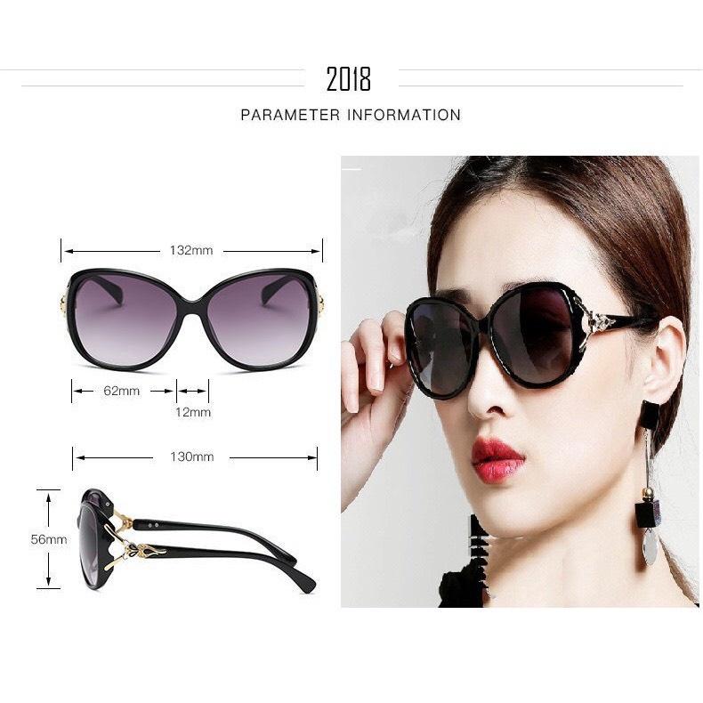 Kính mát nữ mắt kính râm gọng vuông chống tia UV