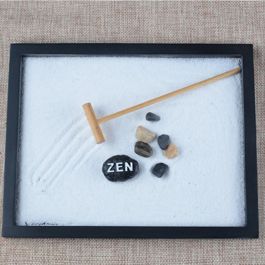 2x Sandbox Desktop Ornament Zen Sand Tray Housewarmin Gifts for