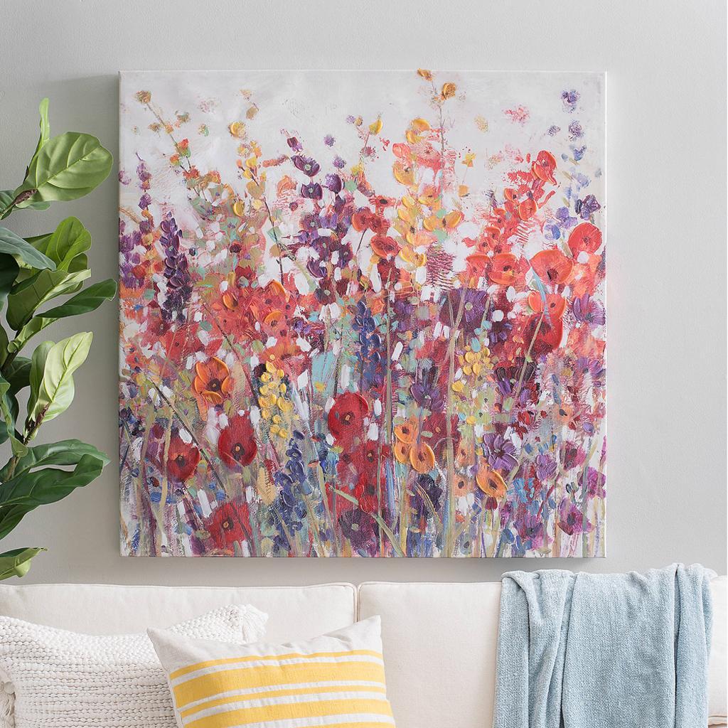 Self-adhesive Abstract Plant Flower Decorative Wall Sticker for Home Decor
