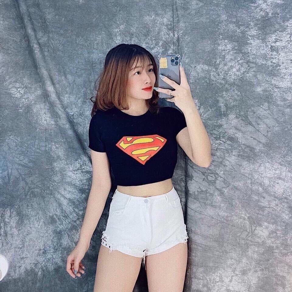 Áo Croptop cho nữ hình Superman