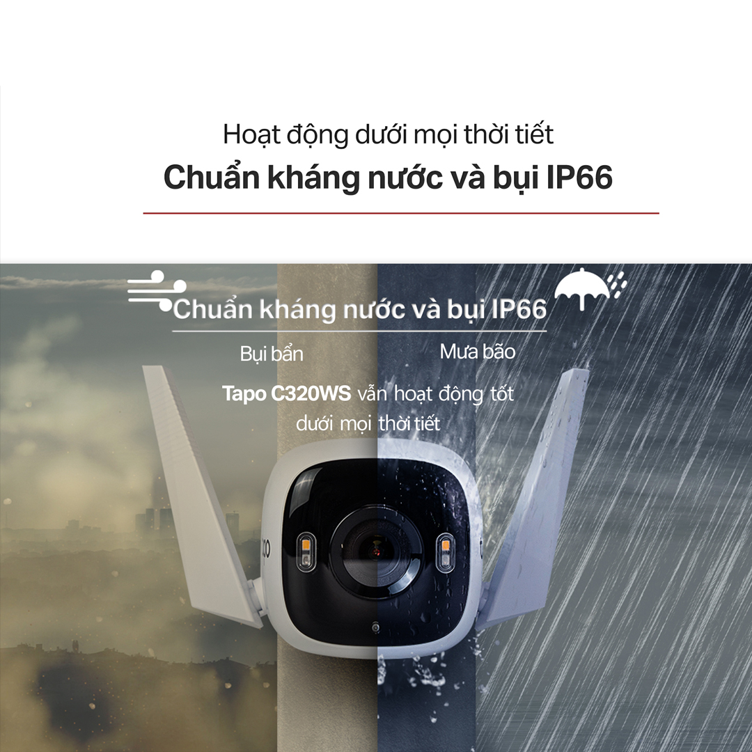 Camera WiFi Ngoài Trời TP-Link Tapo C320WS Độ Phân Giải 2K QHD - Hàng Chính Hãng