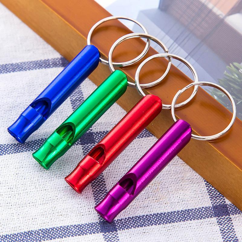 Outdoor Whistle EDC Survival Whistle High Decibel Double Pipe Whistle Stainless Steel Alloy Keychain For Camping Hiking Outdoor