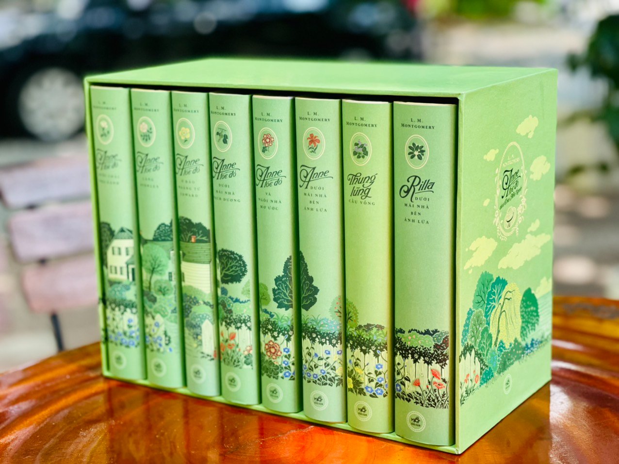 boxset Nhã Nam - TRỌN BỘ ANNE TÓC ĐỎ  [gồm 8 tập bìa cứng] [đặc biệt in 500 hộp] Lucy Maud Montgomery  – NXB Hội Nhà Văn