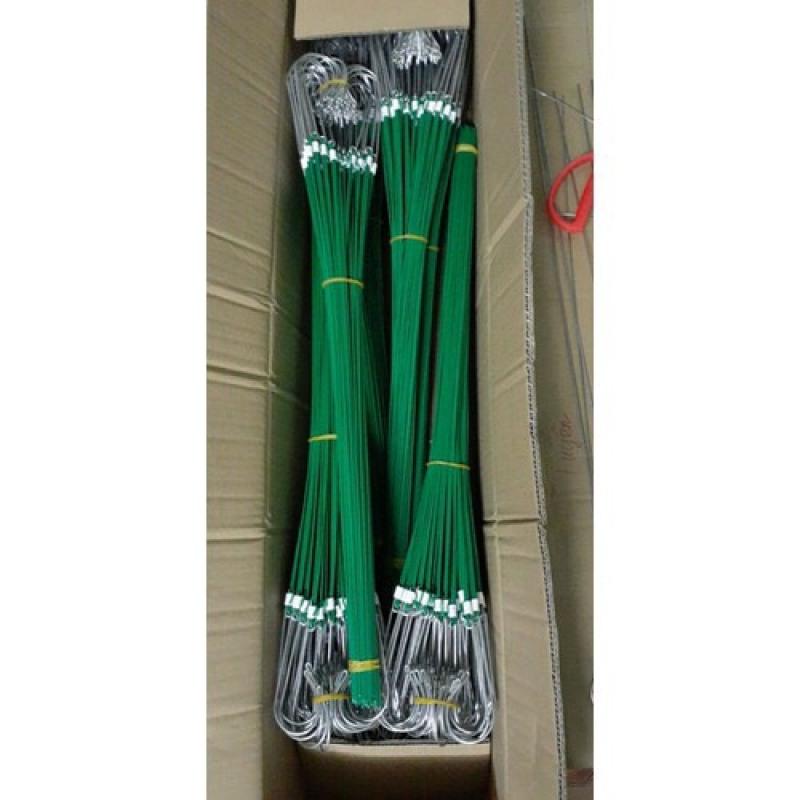Set 10 móc kẽm bọc nhựa treo chậu lan dài 120cm
