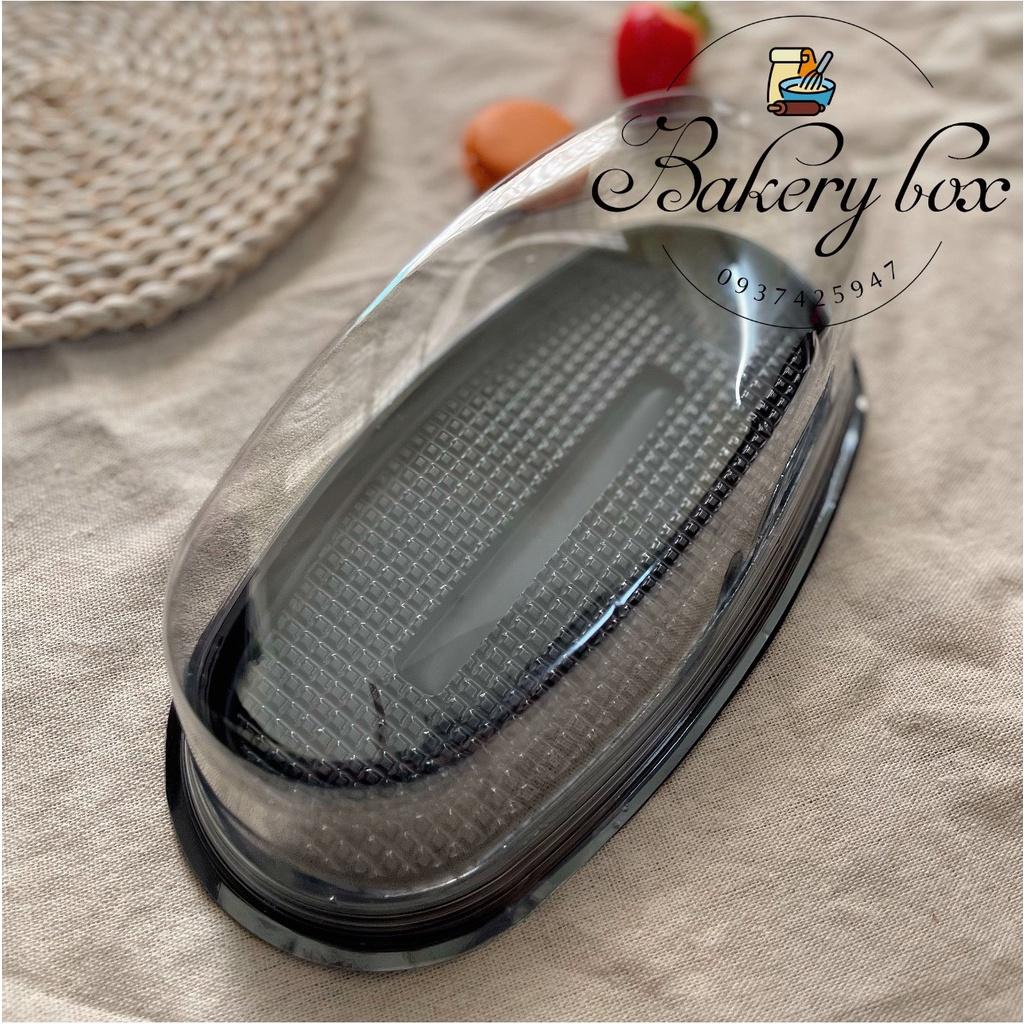 50 Hộp H12 Đế Đen Oval Đựng Rau Câu - Bánh Mì Hoa Cúc - Bánh Bò Thốt Nốt - Rau Câu 3D