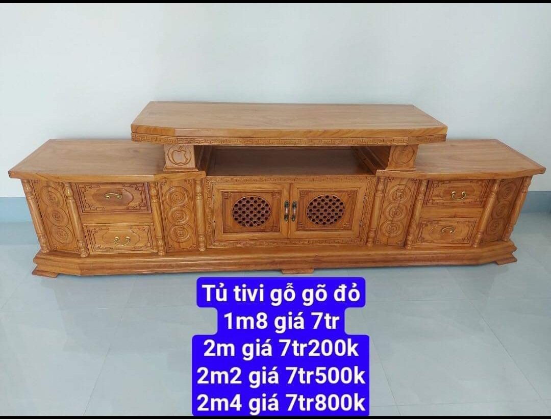 Tủ Tivi-kệ ti vi Gỗ Gỏ Đỏ