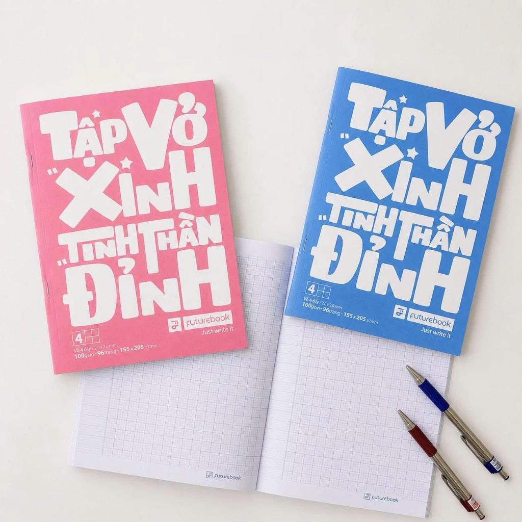 [MUA 5 TẶNG 1] Tập Học Sinh Vở Xinh A5 - 4 Ô Ly - 96 Trang 100gsm - futurebook (Mẫu Bìa Giao Ngẫu Nhiên)