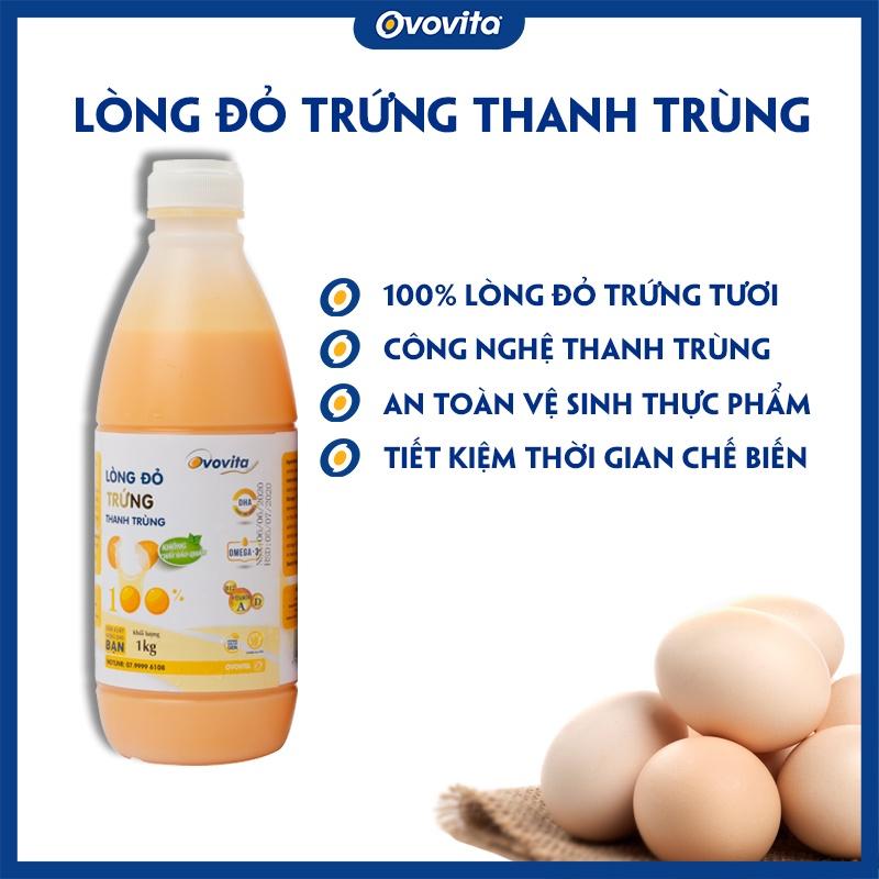 Lòng Đỏ Trứng Thanh Trùng OVOVITA Chai 1kg Làm Nguyên Liệu Chế Biến và Sản Xuất