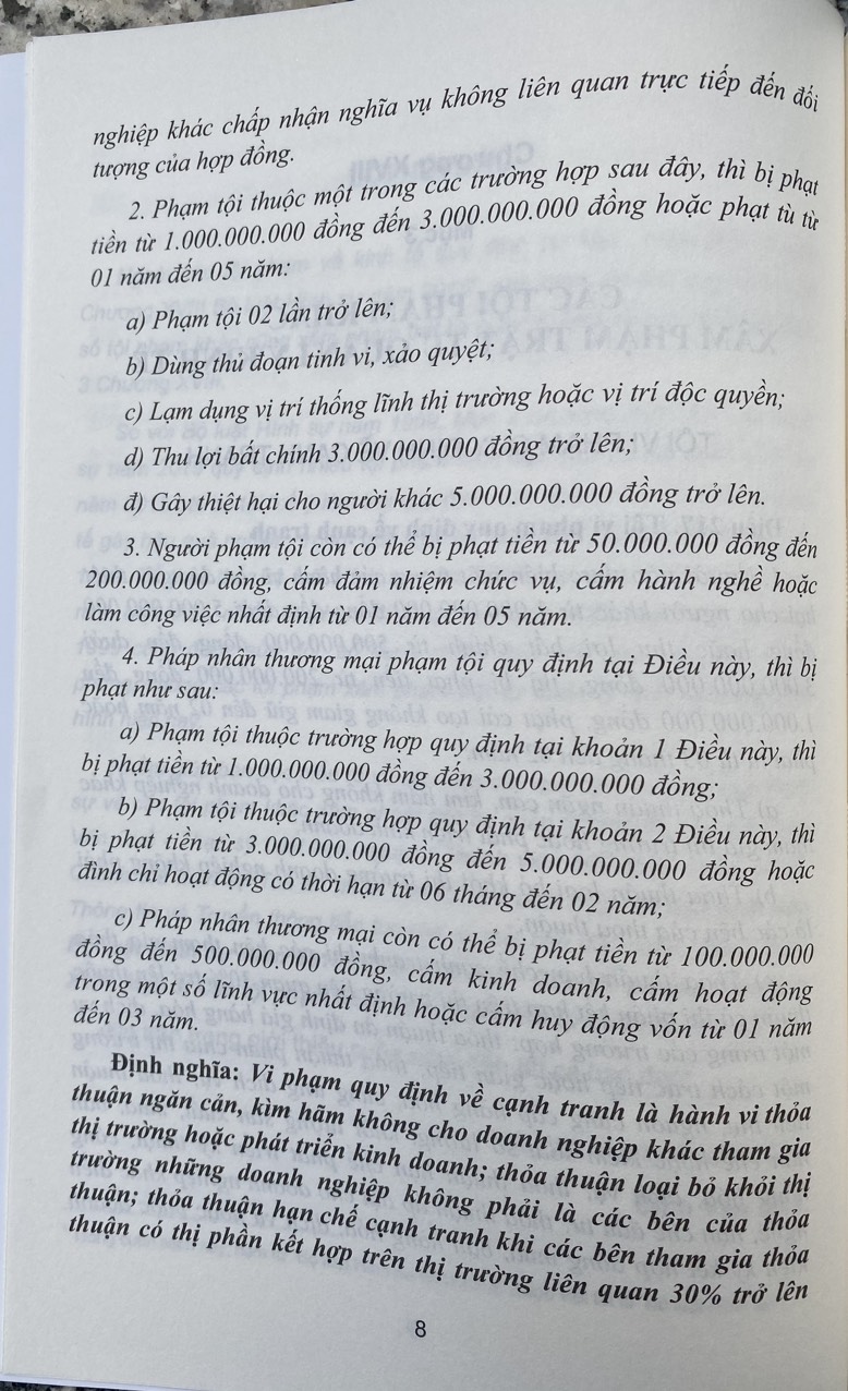 Bình luận Bộ Luật Hình Sự năm 2015 - Phần Các Tội Phạm - Chương XVIII- Mục 3  Các Tội Phạm Khác X âm Phạm Trật Tự Quản Lý Kinh Tế