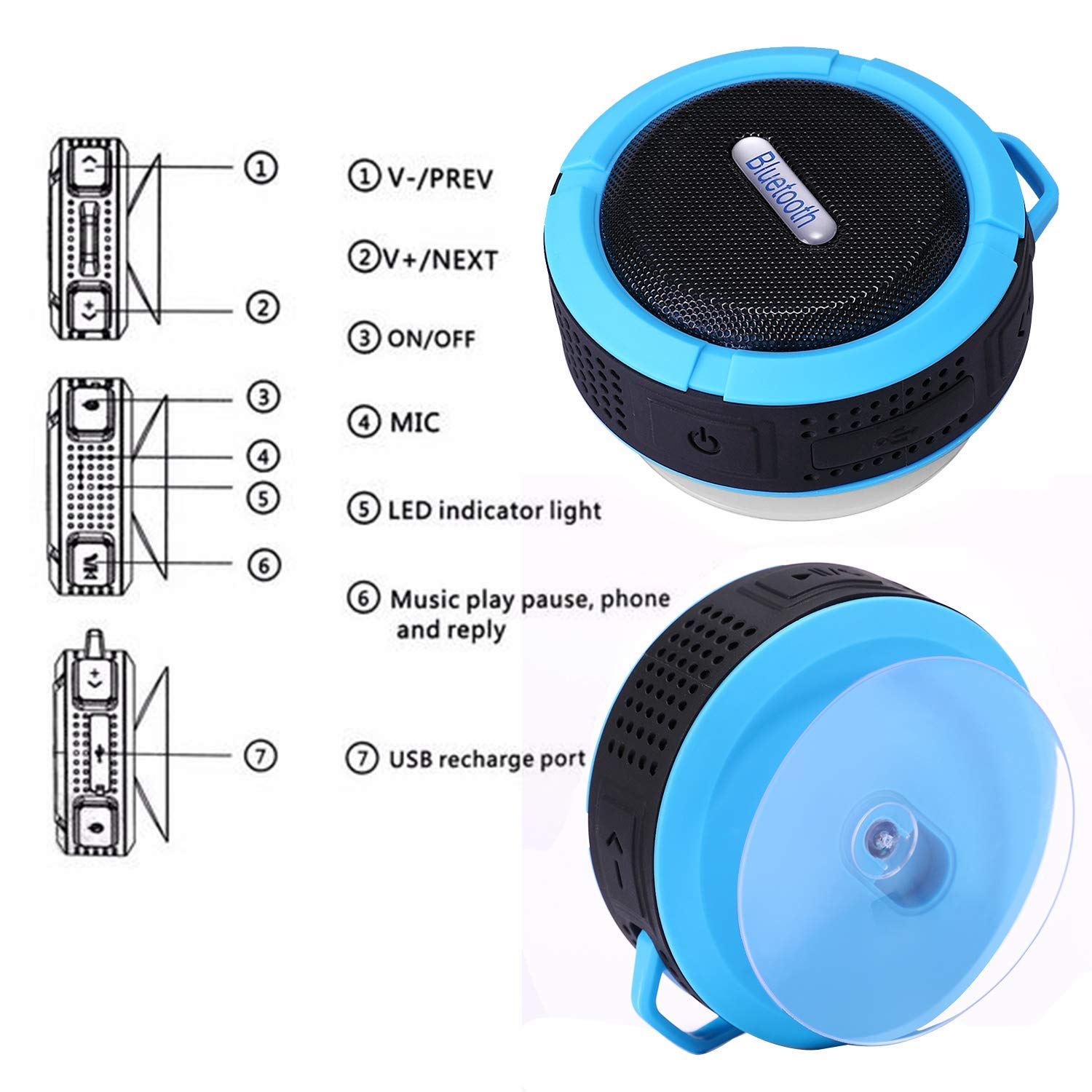 Loa Bluetooth Mini Speaker C6 – Loa Bluetooth Chống Thấm Nước Chống Va Đập – Loa Bluetooth Xách Tay Du Lịch