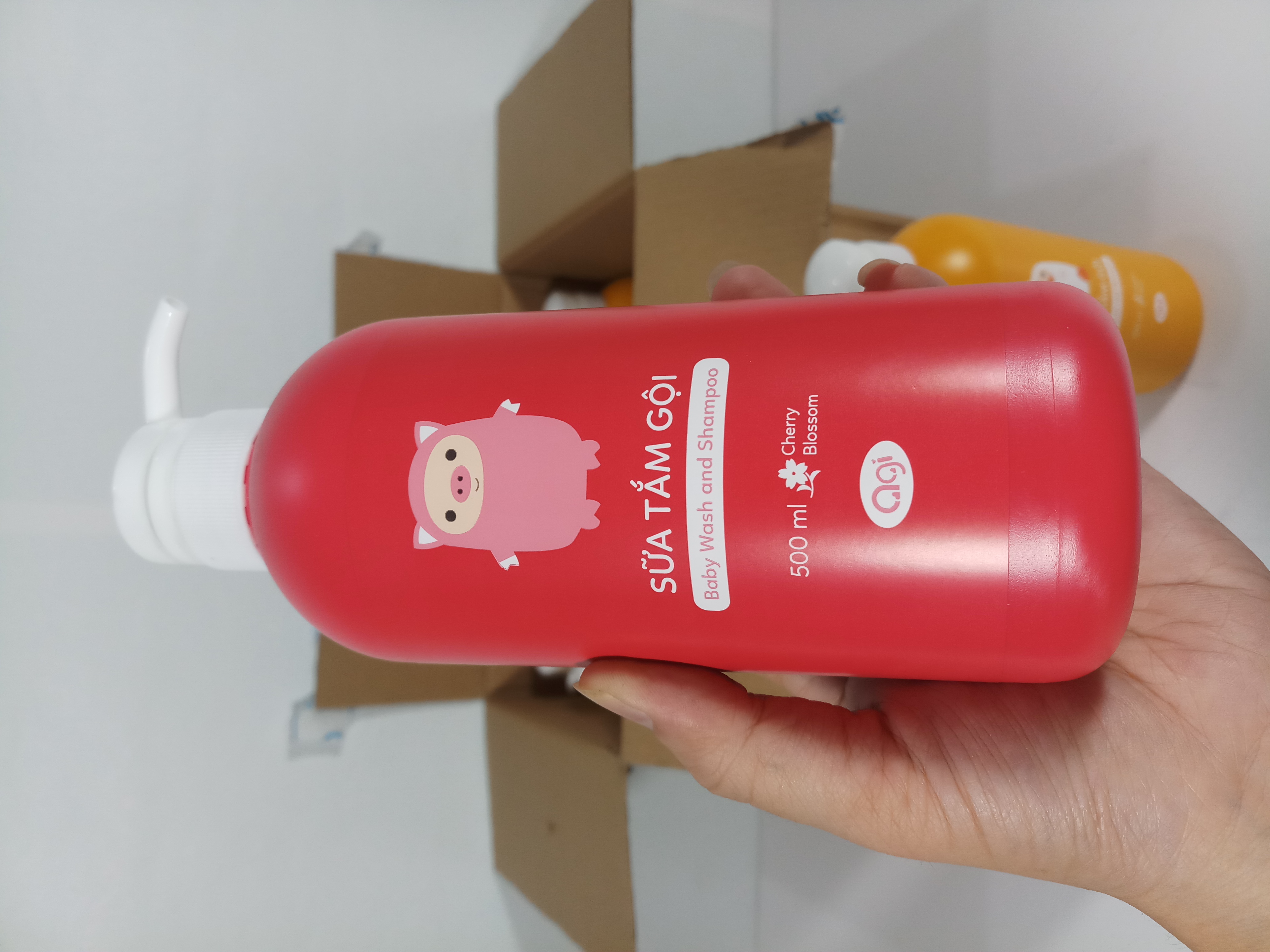 Sữa Tắm Gội AGI 500ml - Hương Hoa Anh Đào