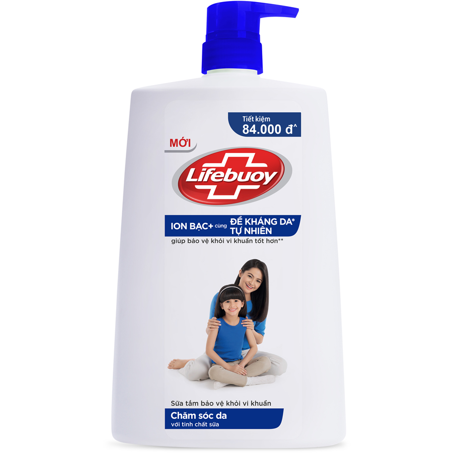 Sữa Tắm Lifebuoy Sạch Khuẩn Khỏi 99.9% Vi Khuẩn Gây Bệnh Chăm Sóc Da Với Ion Bạc+ Hỗ Trợ Đề Kháng Da Tự Nhiên Chai 1100G