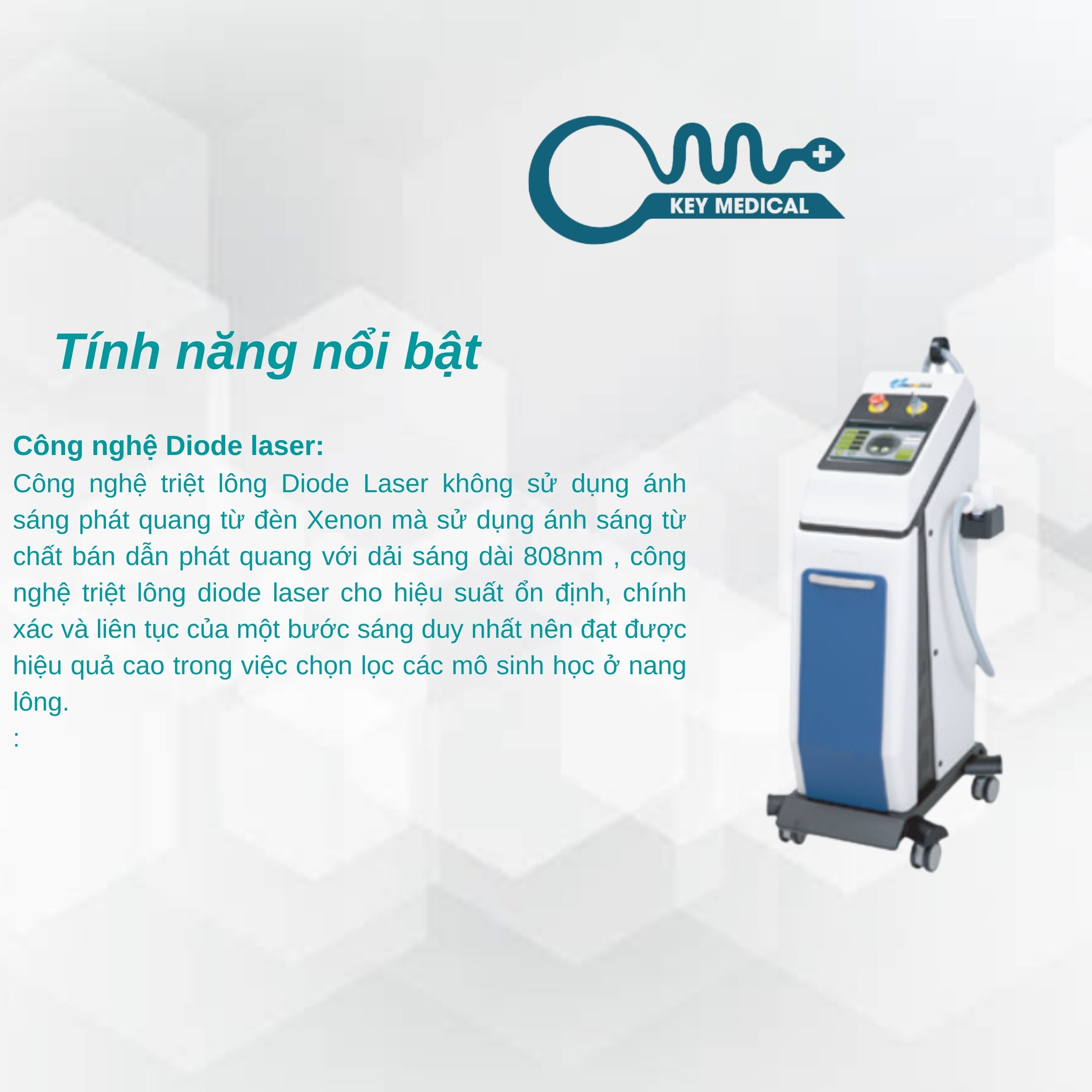 Máy triệt lông Diode Laser AROMA Hàn Quốc 800W