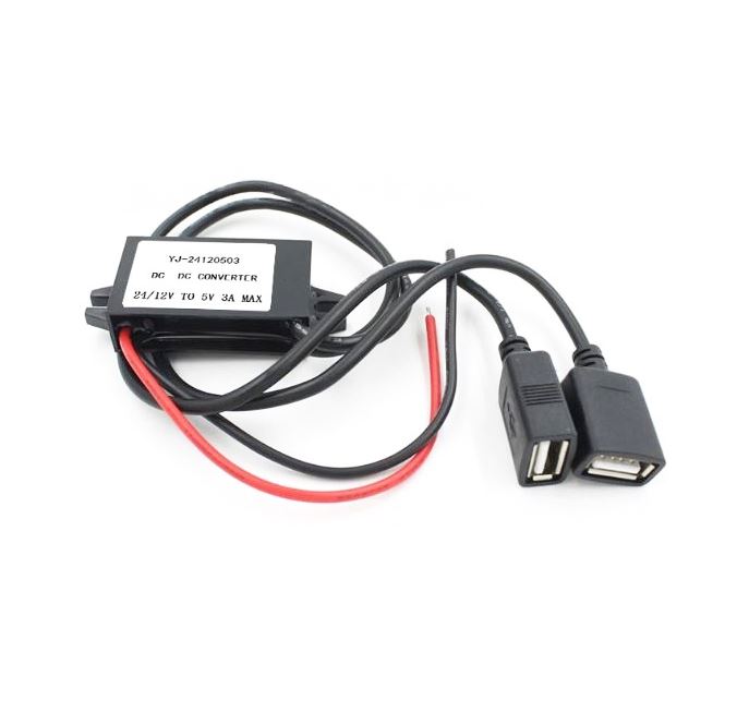 Bộ Đổi Nguồn 12V sang 5V,Đầu Ra 2 Cổng USB