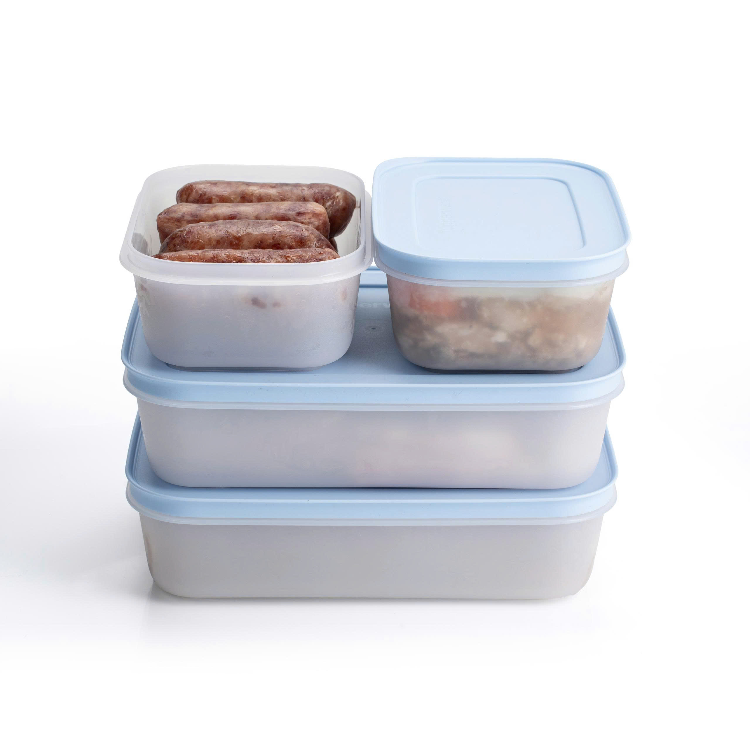 Bộ 4 hộp đựng thực phẩm Tupperware trữ đông Gen II 450ml và 1L