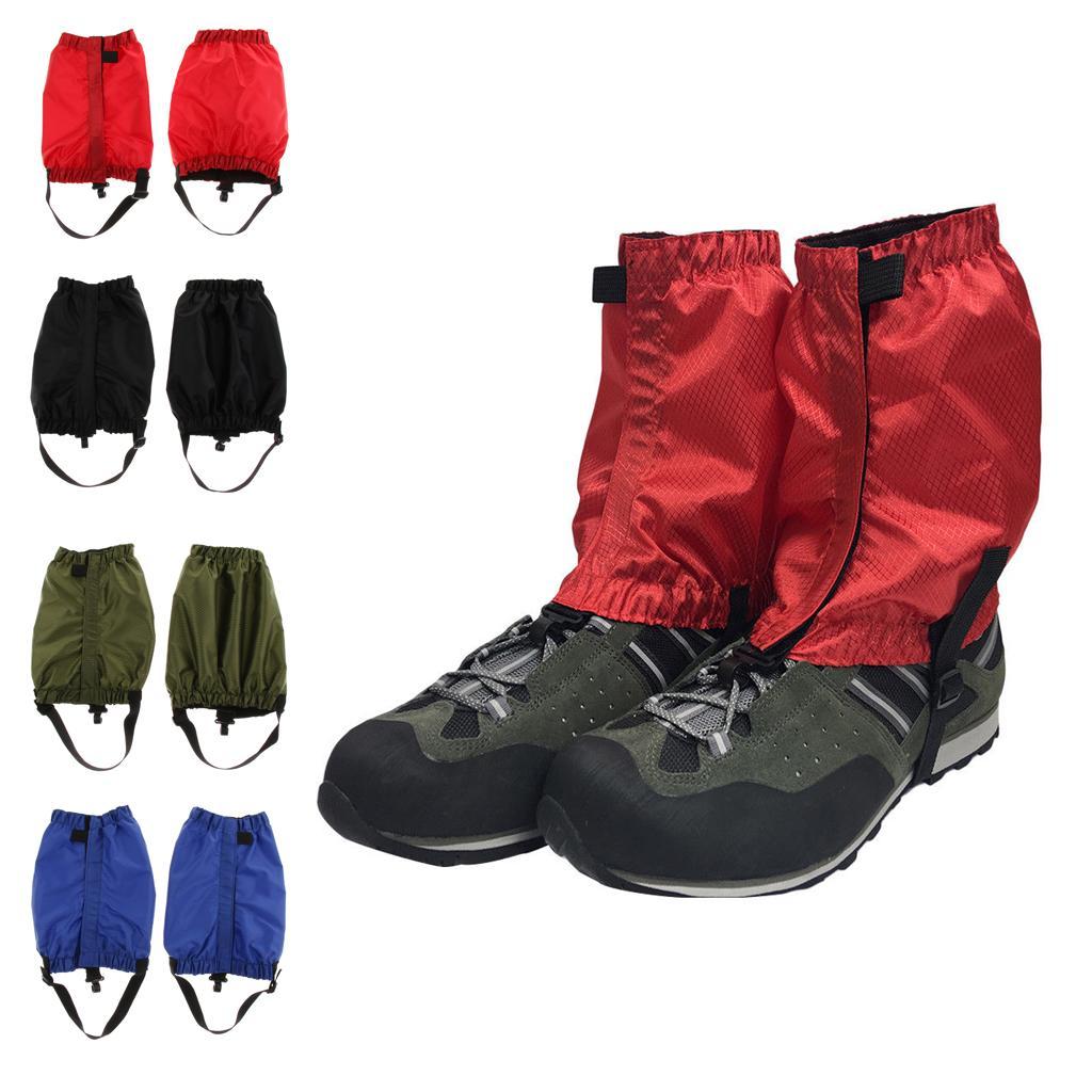 4 Pairs Waterproof Low Gaiters for Hiking Camping Running, Protection Leg Guards Boot Cover, Snow Legging