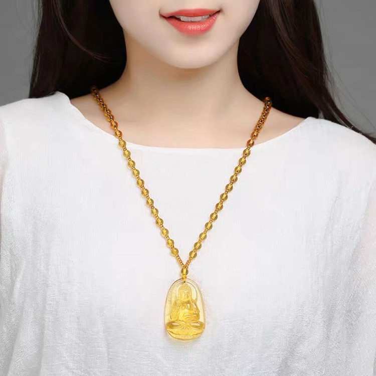 Chuỗi hạt dây chuyền vòng đeo cổ mặt phật bản mệnh người tuổi ngọ - Phật Đại Thế Chí Bồ Tát - Mang lại bình an may mắn tài lộc sức khỏe