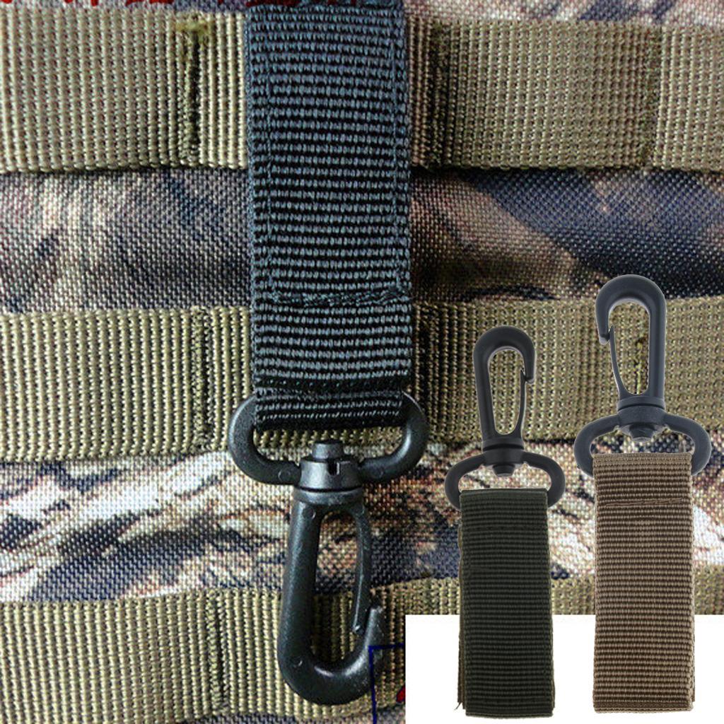 2x Outdoor Keychain Clip Nylon Buckle Belt Key Holder Webbing Carabiner