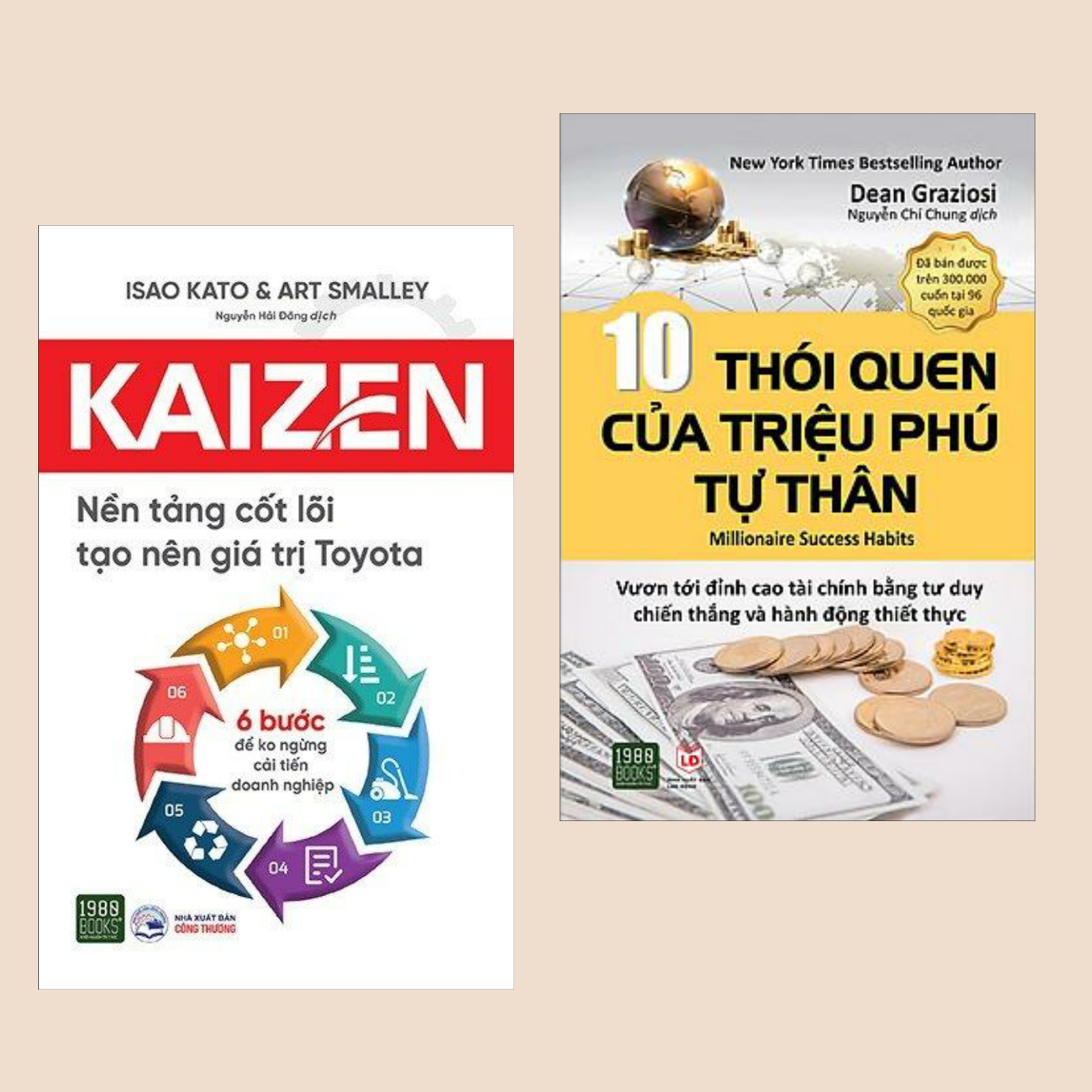 Combo: 10 Thói Quen Của Triệu Phú Tự Thân + Kaizen – Nền Tảng Cốt Lõi Tạo Nên Giá Trị Toyota