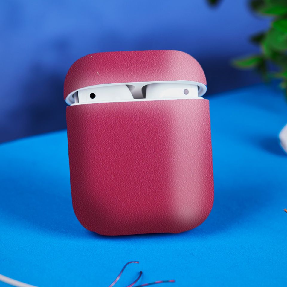 Miếng dán skin chống bẩn cho tai nghe AirPods in hình Vân Da - Da020 (bản không dây 1 và 2)