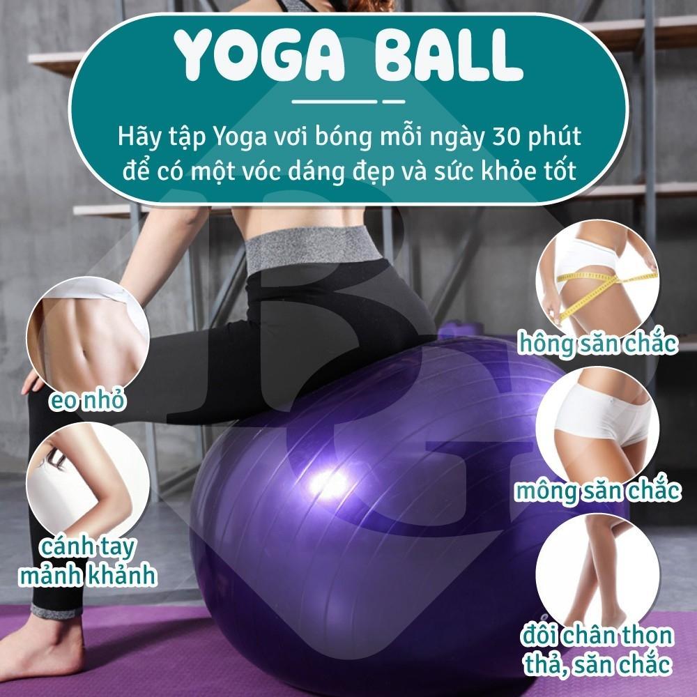 [KHÔNG KÈM BƠM ] Bóng Tập Yoga 75cm-Bóng Tập Thể Hình- Hàng Cao Cấp Chính Hãng  (hàng nhập khẩu)