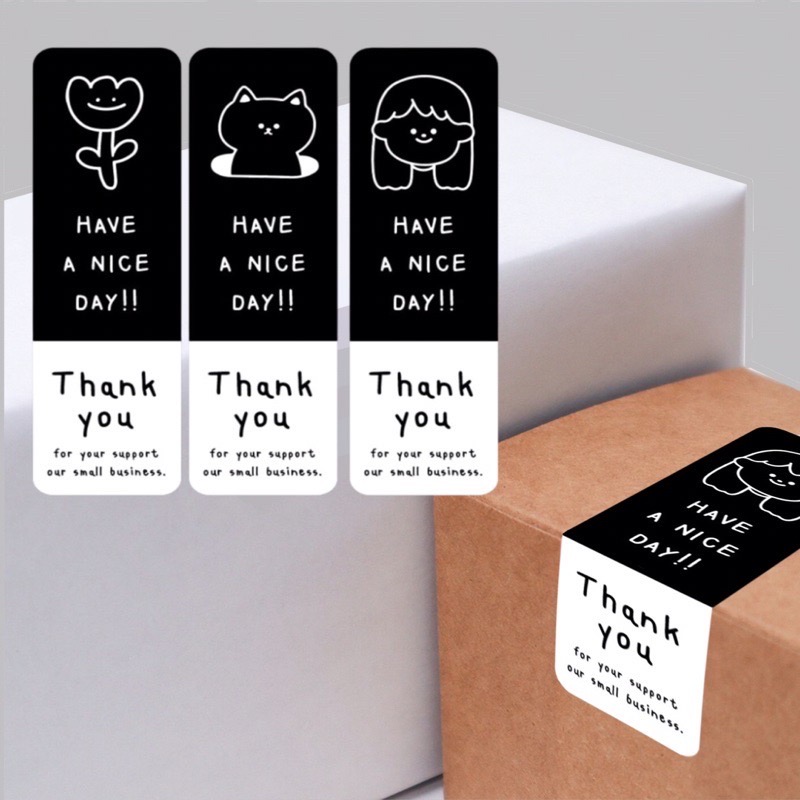 H249_Tem dán chữ _ STICKER &quot; Thank you&quot; &lt;&lt; SIZE 3X9CM, 30TEM/XAP