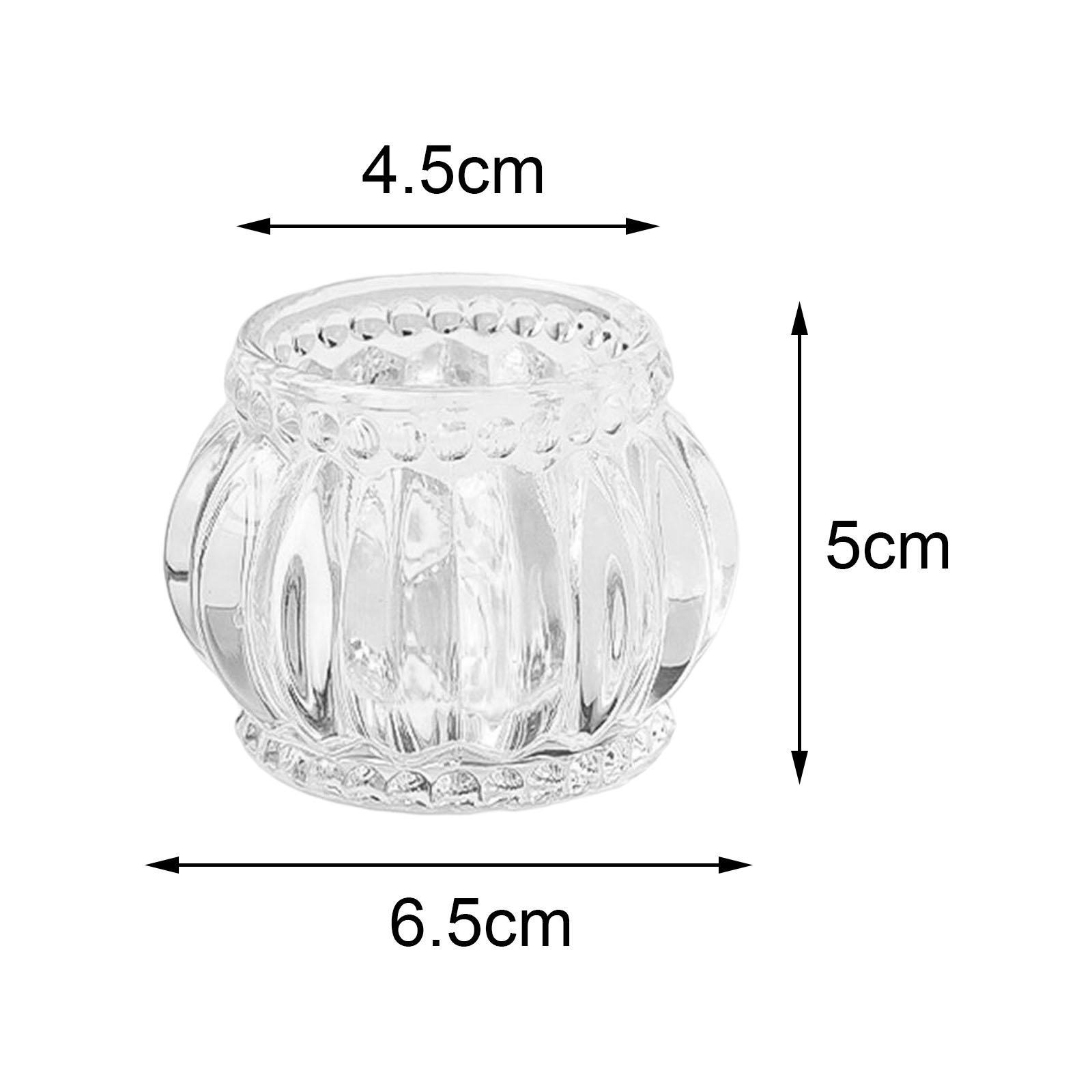Nordic Transparent Glass Candle Holders, Round Bowl Decorative Candlestick For Coffee Shop