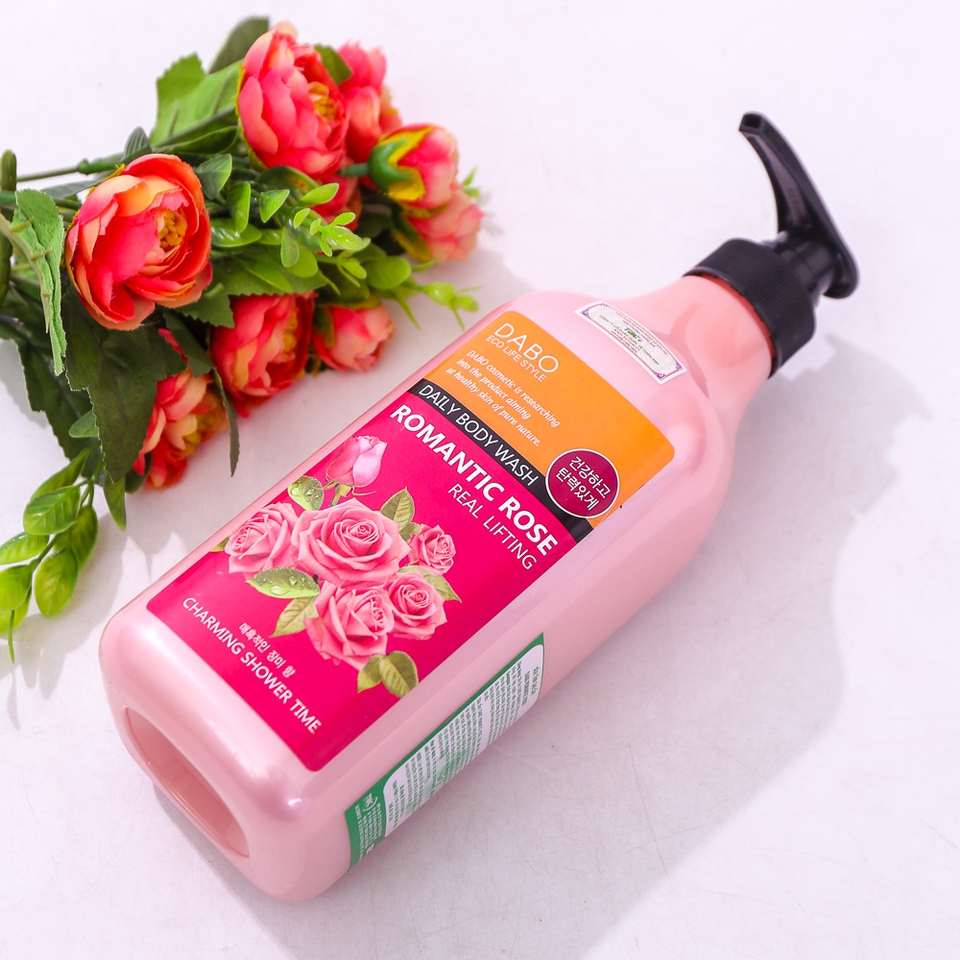 Sữa tắm trắng da Hàn Quốc tinh chất từ hoa Hồng Dabo Romantic Rose (750ml) – Hàng chính hãng