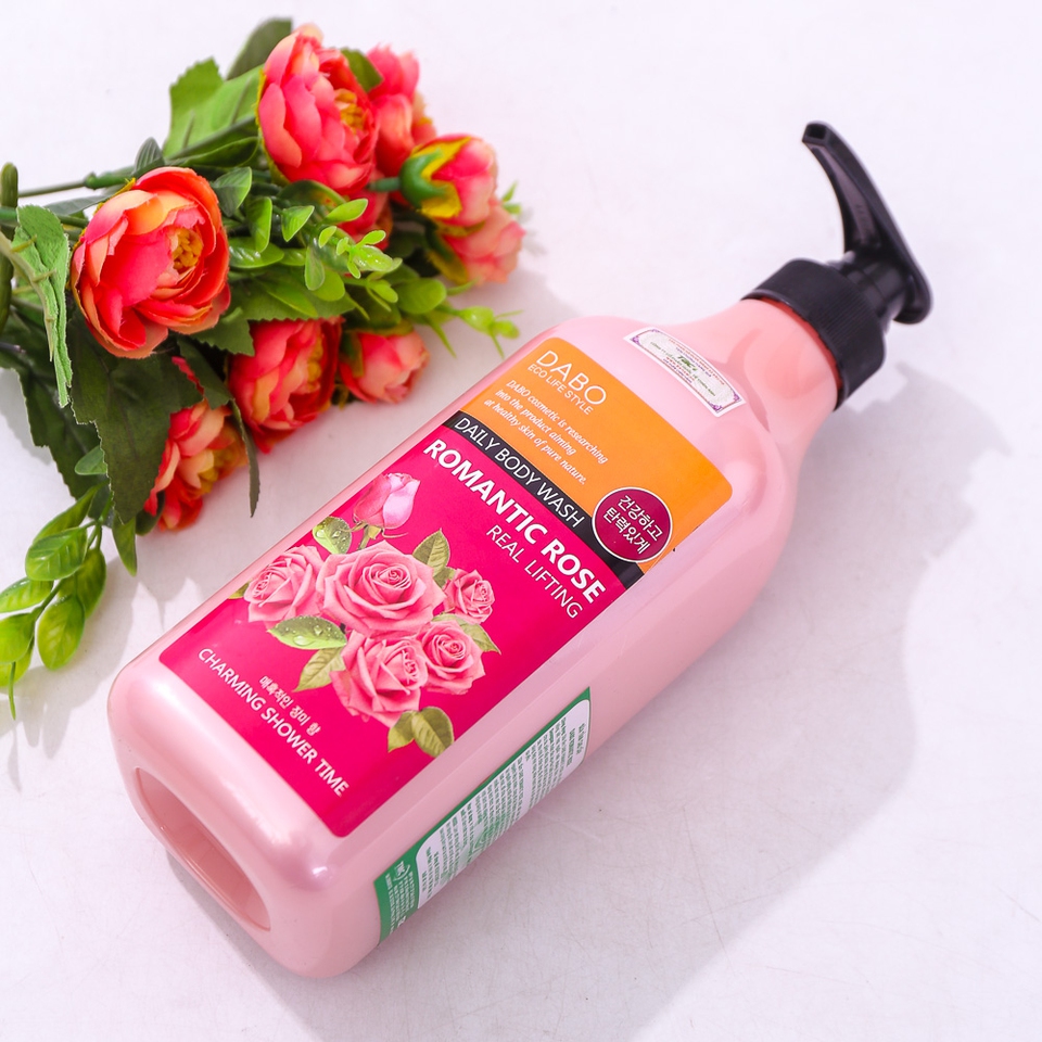 Sữa tắm hương nước hoa cao cấp giúp săn chắc da Hàn Quốc Dabo Romatic Rose (750ml) Tinh chất hoa hồng – Hàng chính hãng.