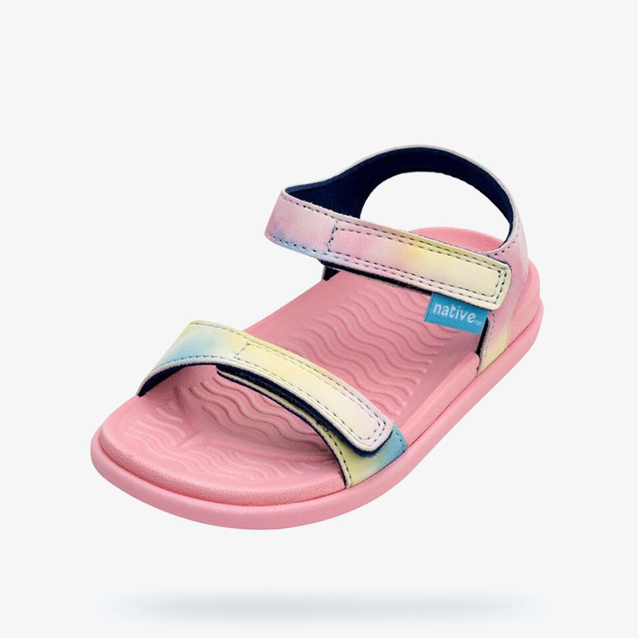 Giày Sandals Bé Gái Native Charley Sugarlite Print Junior - Hồng