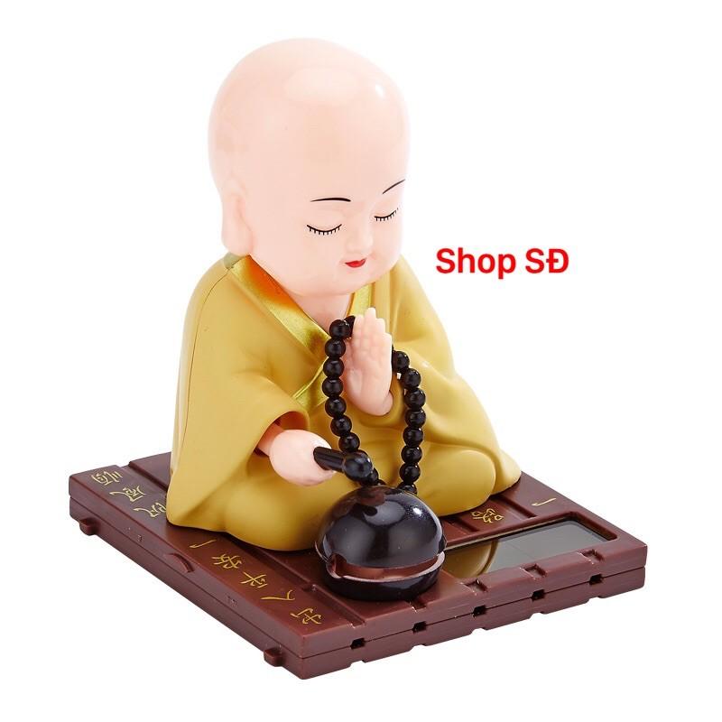 thầy chùa gõ mõ tụng kinh nhỏ 10cm - màu ngẫu nhiên