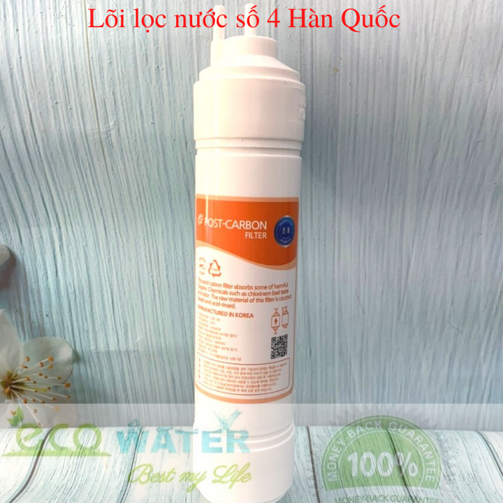 Lõi lọc nước số 4 hàn quốc - Tặng kèm dây 6mm - Ecoqu04