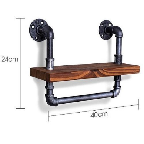 Kệ treo tường ống nước gỗ cao cấp, kệ ống nước trang trí decor nhà đẹp, đồ vật trang trí đẹp