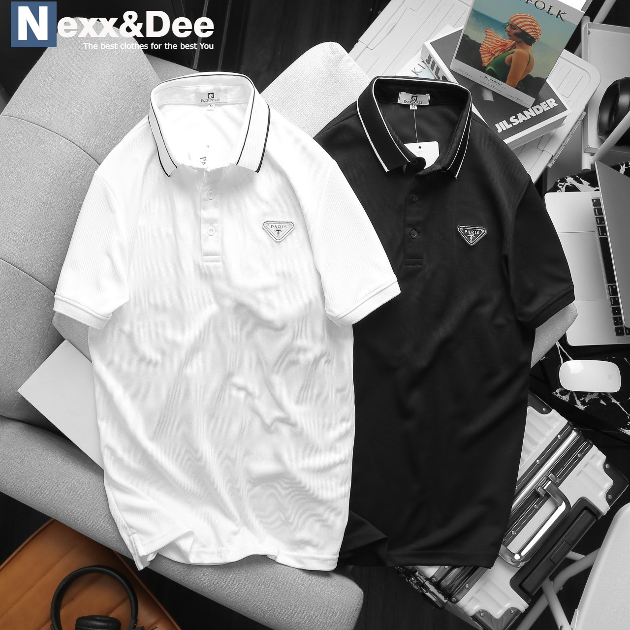 Áo thun polo nam, áo thun cá sấu nam vải lưới có cổ bẻ trẻ trung niên big size 3xl CS34