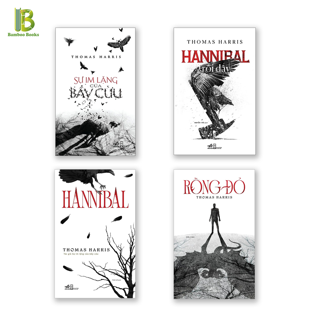 Combo 4 Tác Phẩm Nổi Tiếng Của Thomas Harris: Sự Im Lặng Của Bầy Cừu + Hannibal + Hannibal Trỗi Dậy + Rồng Đỏ