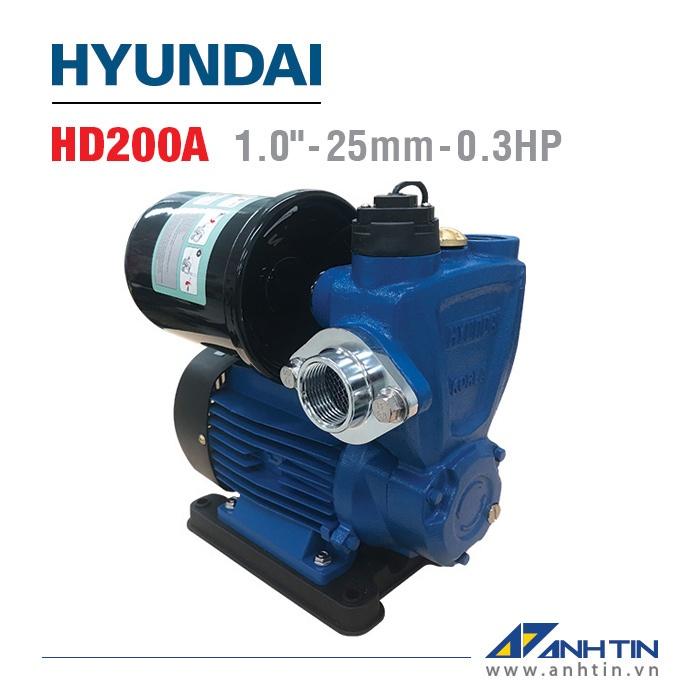 Máy bơm nước đa năng HYUNDAI HD200A | Công suất 200W | 25 mm/ 1 inch | Cột áp 27m - Cột hút 9m