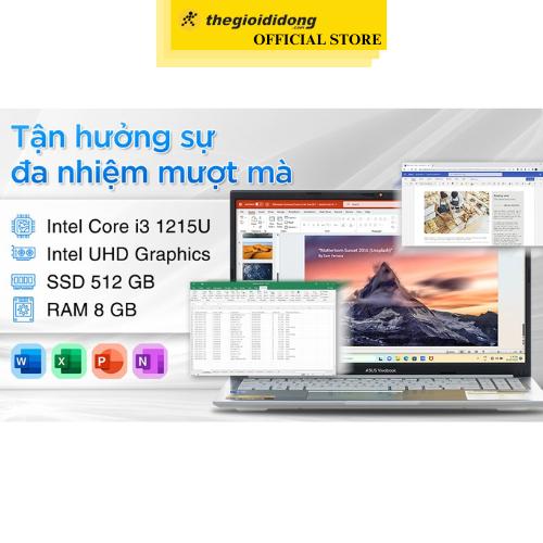 Laptop Asus Vivobook 15 X1504ZA i3 1215U/8GB/512GB/Win11 (NJ102W) - Hàng Chính Hãng