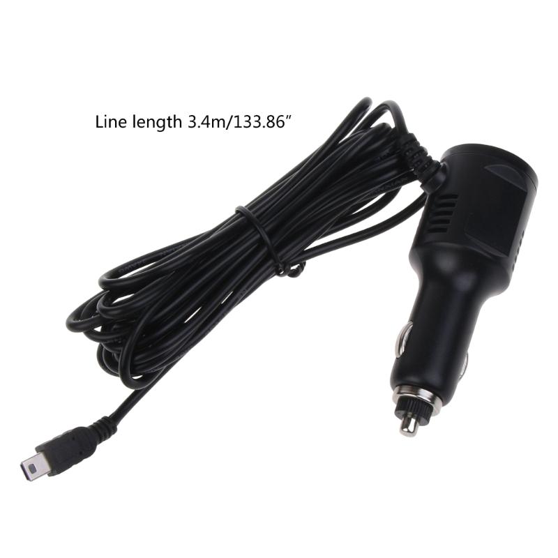 Bộ chuyển đổi sạc xe điện USB Power với công tắc nguồn Mini USB Sạc dây năng lượng cho GPS điều hướng xe hơi Dash Cam H8WD