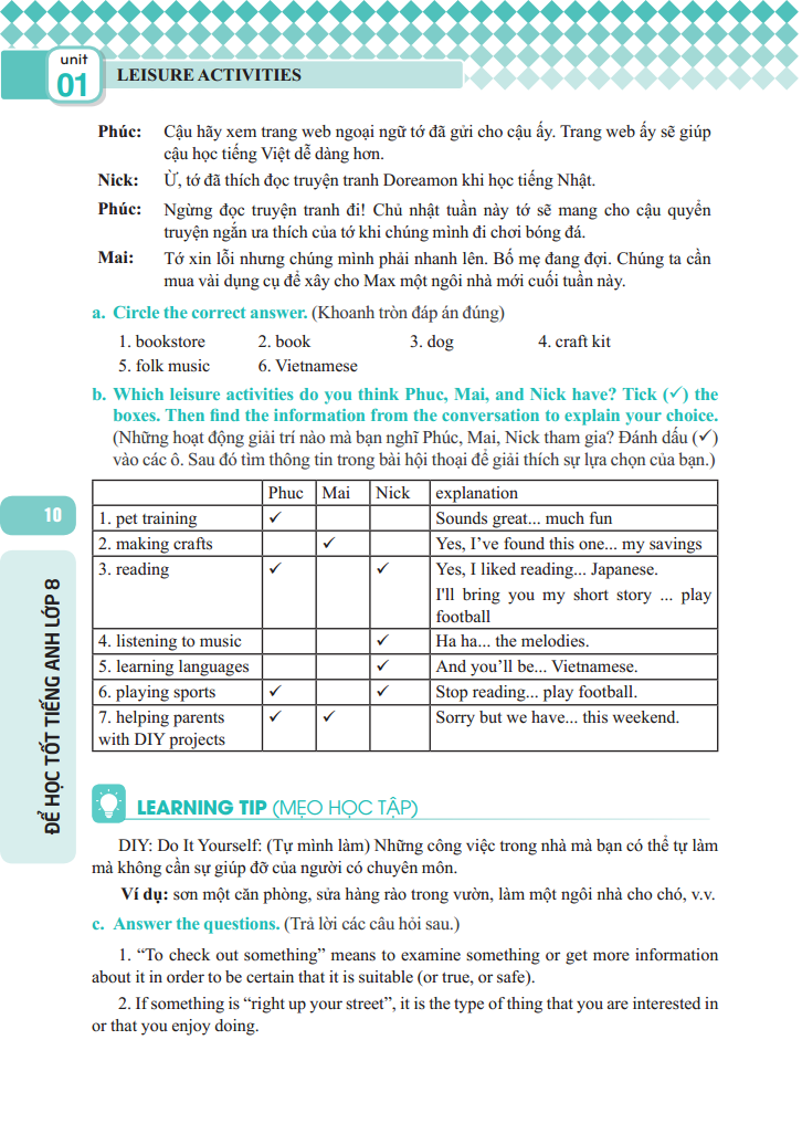 The Langmaster - Để Học Tốt Tiếng Anh Lớp 8