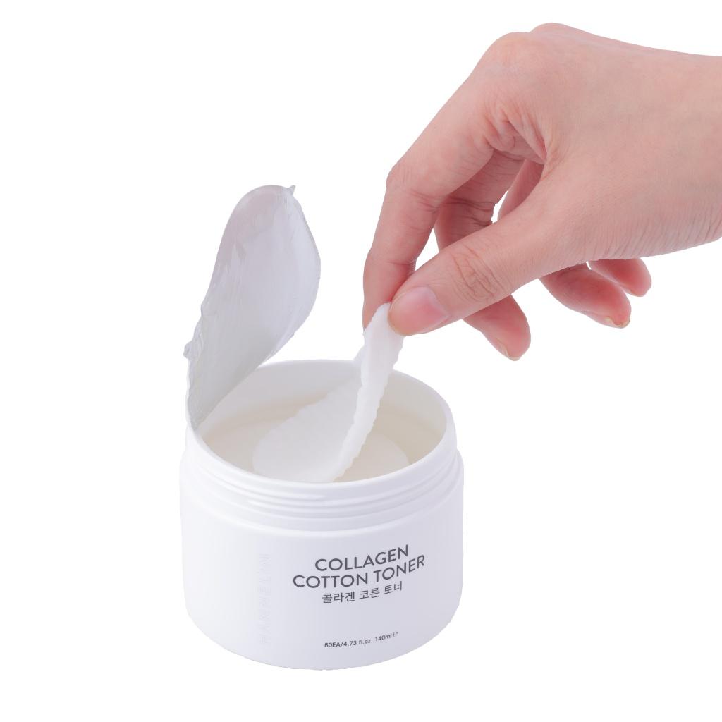 Toner dạng miếng Hannelim Collagen Cotton Toning Pad 140ml