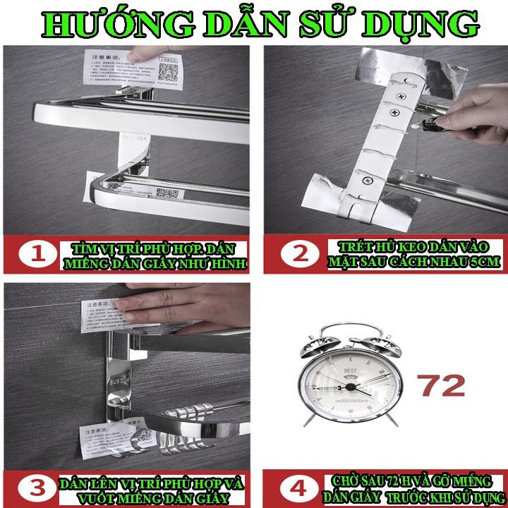 Kệ treo khăn và quần áo nhà tắm - 100% INOX 304