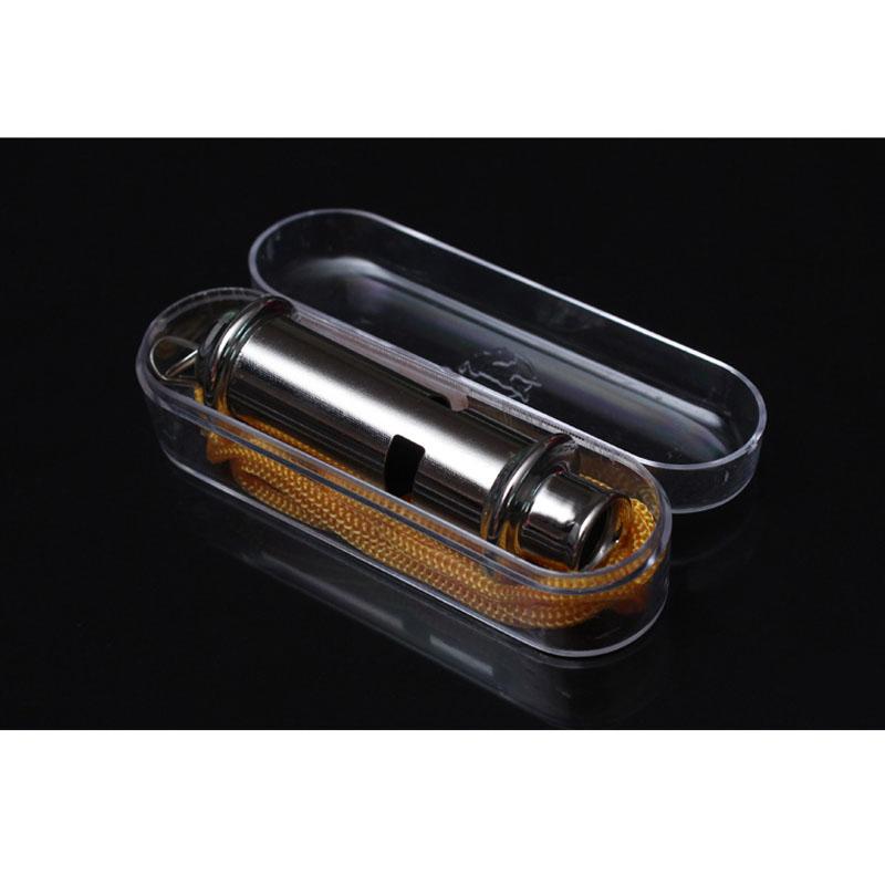 Cảnh sát còi bằng thép còi quân sự với dây buộc dây thể thao ngoài trời Color: Red