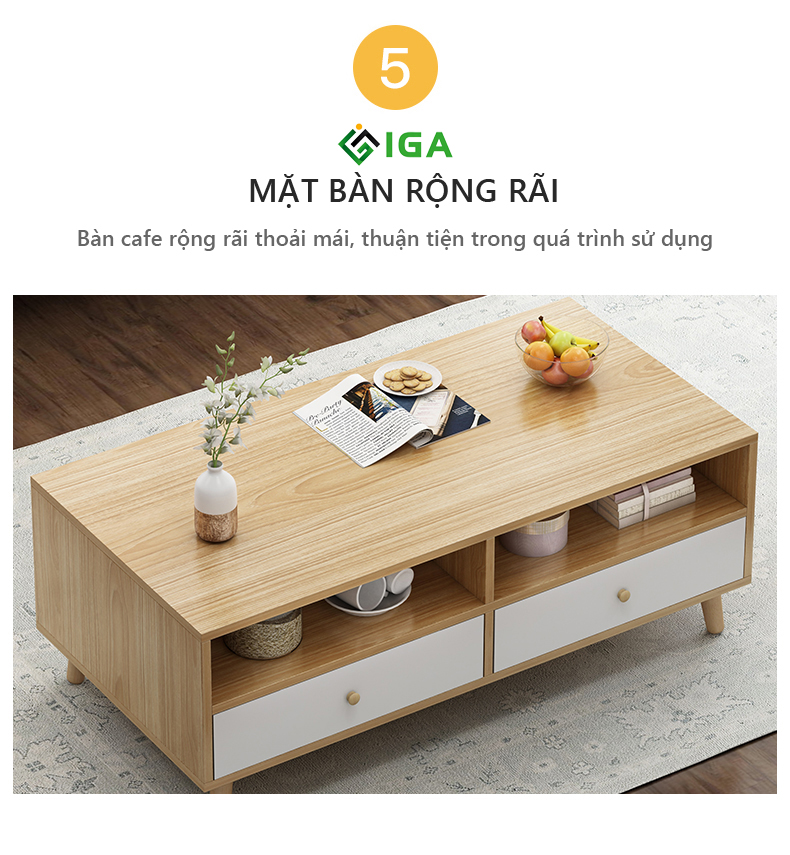 Bàn Trà Sofa Phong Cách Nordic Thương Hiệu IGA - GP169