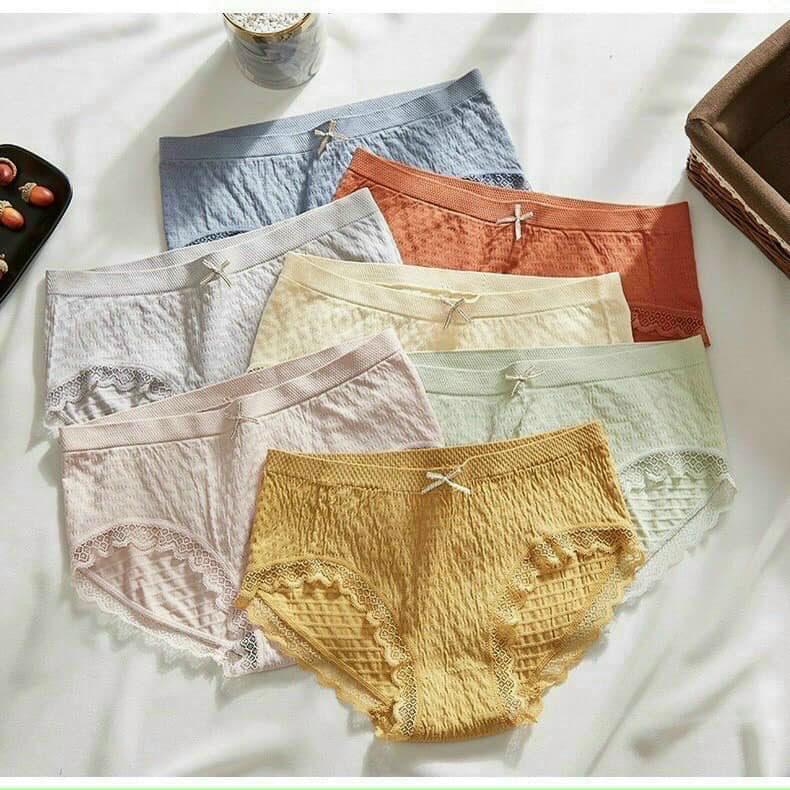 LỐ 10 QUẦN LÓT VIỀN REN  SEXY CHẤT COTTON NHĂN GỢI CẢM