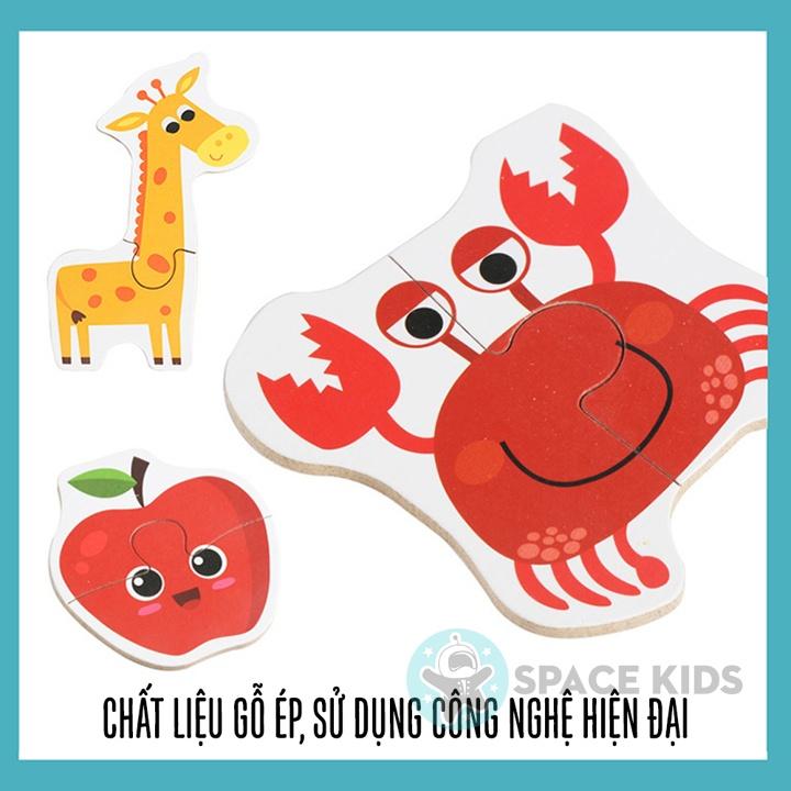 Đồ chơi cho bé Xếp hình chủ đề ĐỘNG VẬT 24 con vật cho bé vui chơi học tập