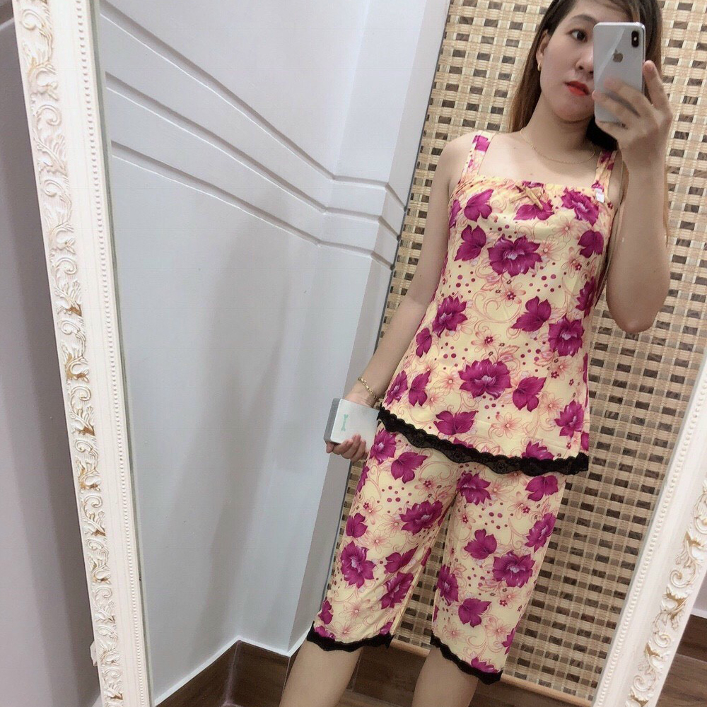 Đồ Bộ Quần Lửng Phối Ren
