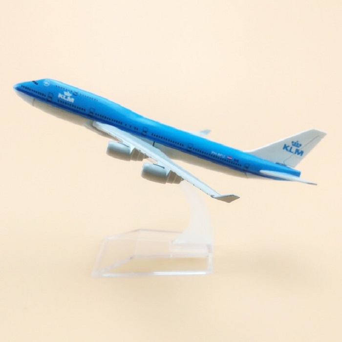 Mô hình máy bay tĩnh B747 KLM 16cm Hà Lan