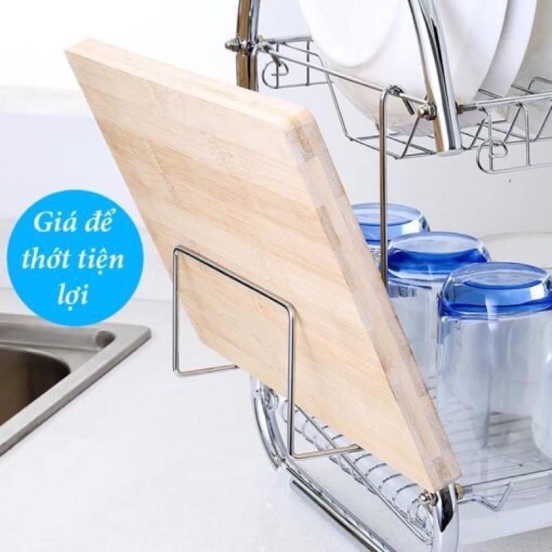 Kệ úp bát đĩa inox 2 tầng tiện lợi
