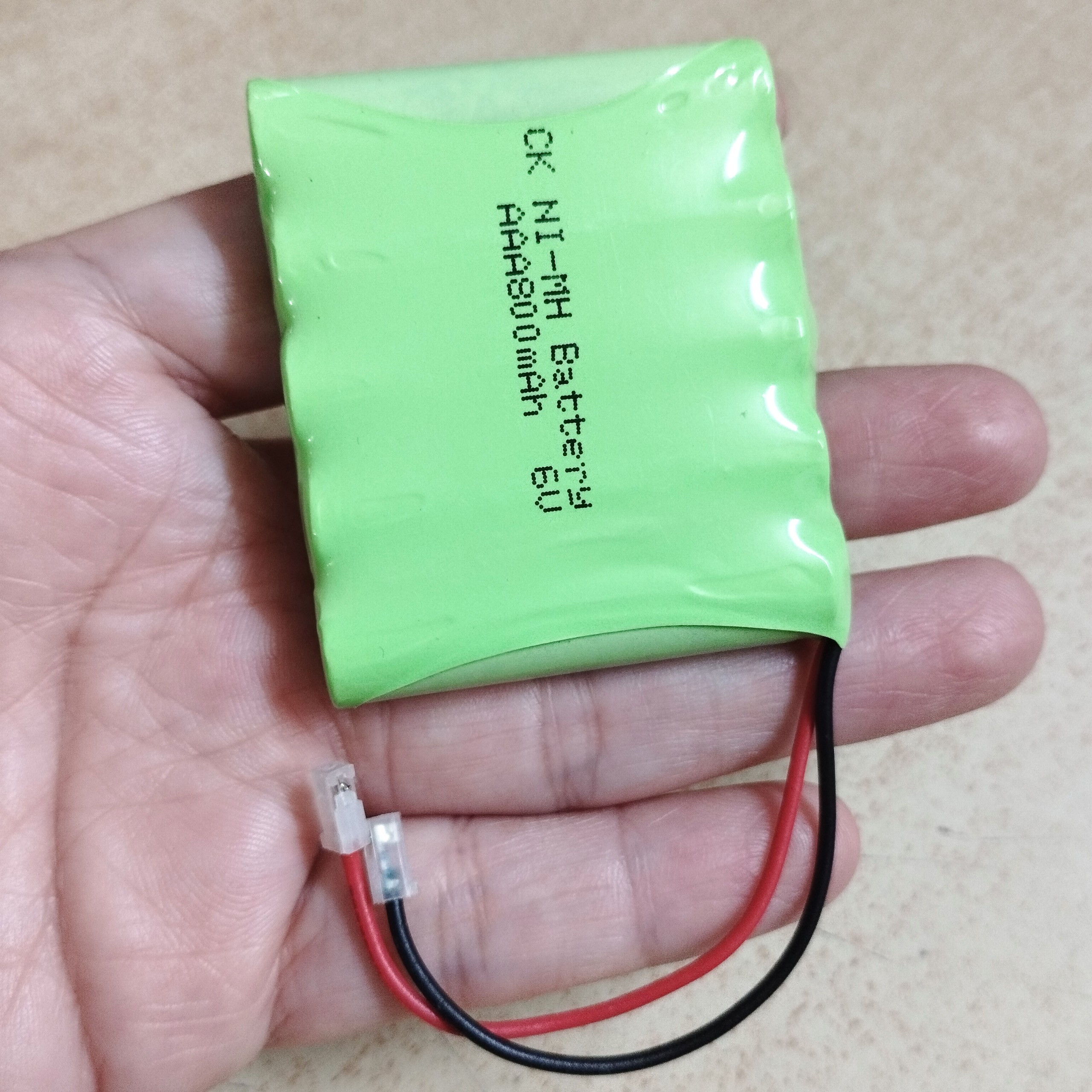 Pin sạc AAA điện áp 6V dung lượng 800mAh không có Jack cắm